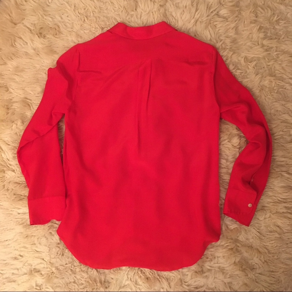 J.Crew Red silk pocket blouse - Picture 8 of 11